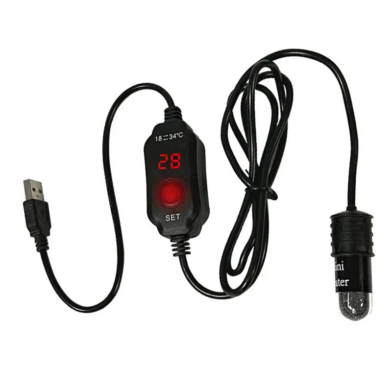 Acuario, mini varilla calefactora USB
