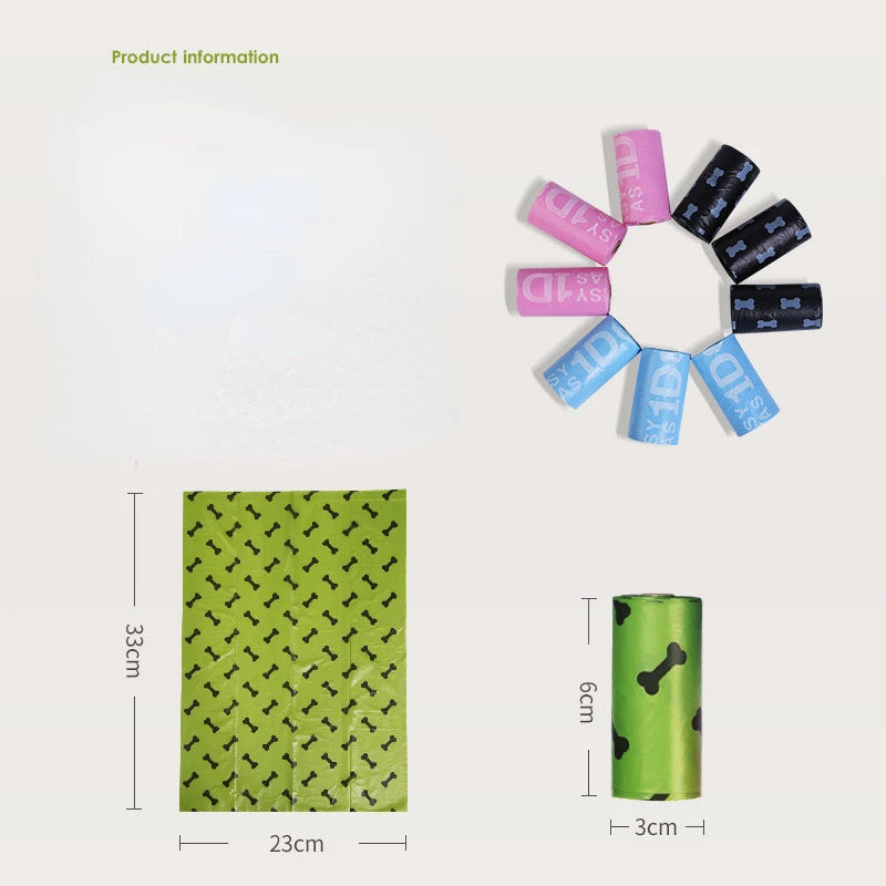 Recogedor excrementos, bolsas de basura biodegradables EPI y dispensador