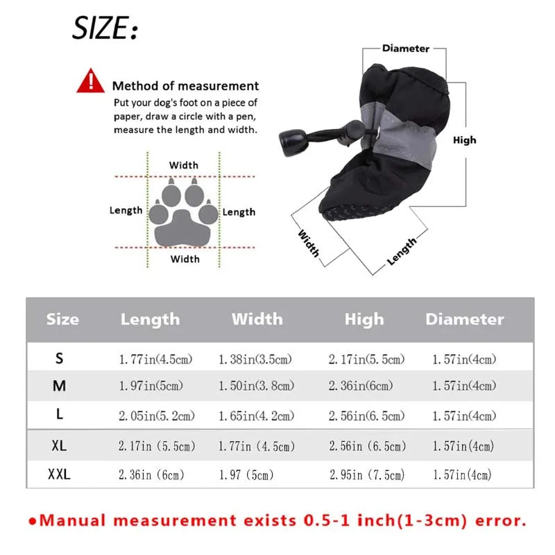 Zapatos para maskotas mas frioleras, con forro interior, antideslizantes e impermeables