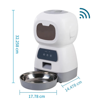 Alimentador automático para maskotas, con control remoto y temporizador