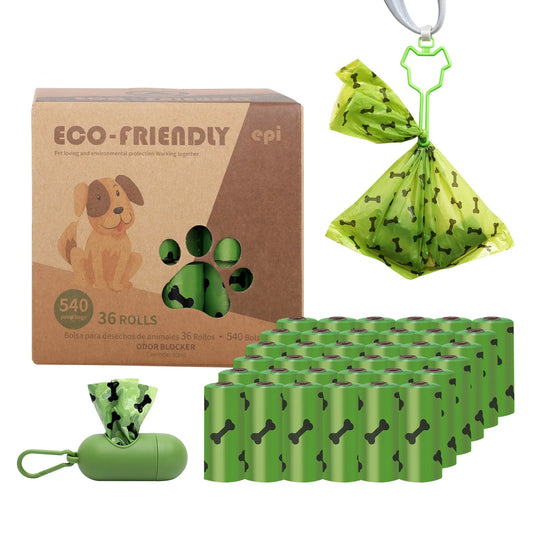 Recogedor excrementos, bolsas de basura biodegradables EPI y dispensador